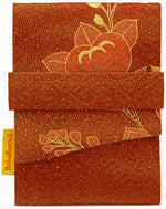 Foldover tarot pouch, silk bag for tarot cards made from vintage Japanese obi belt.