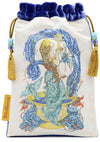 Mythical Creatures, Queen of Cups - limited edition bag in rich blue silk velvet.