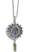 Memento Mori — Sterling silver pendant with moldavite (vltavin) drop - Baba Store EU - 7