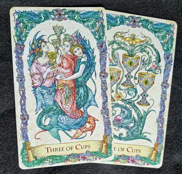 Three of Cups, The Mythical Creatures Tarot
