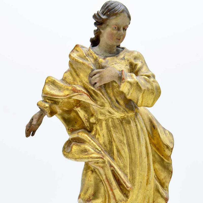 Statue dorée du début du XVIIIe siècle de Maria Immaculata (Alpine)
