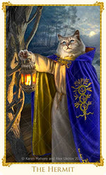 The Hermit tarot card from The Bohemian Cats Theatre Tarot