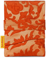 Burnt Orange Metallic Brocade - Japanese vintage silk foldover pouch