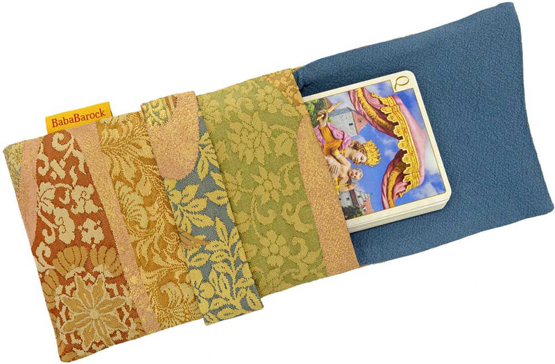 Floral Vines - Japanese vintage silk foldover pouch