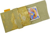 Golden Blossoms and Waves - Japanese vintage silk foldover pouch