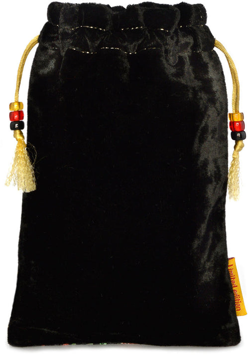 The Manticore bag. Printed on silk velvet. Black velvet version. - Baba Store EU - 2