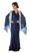 Wings of an Angel, black version, pure silk-satin scarf/wrap. - Baba Store EU - 1
