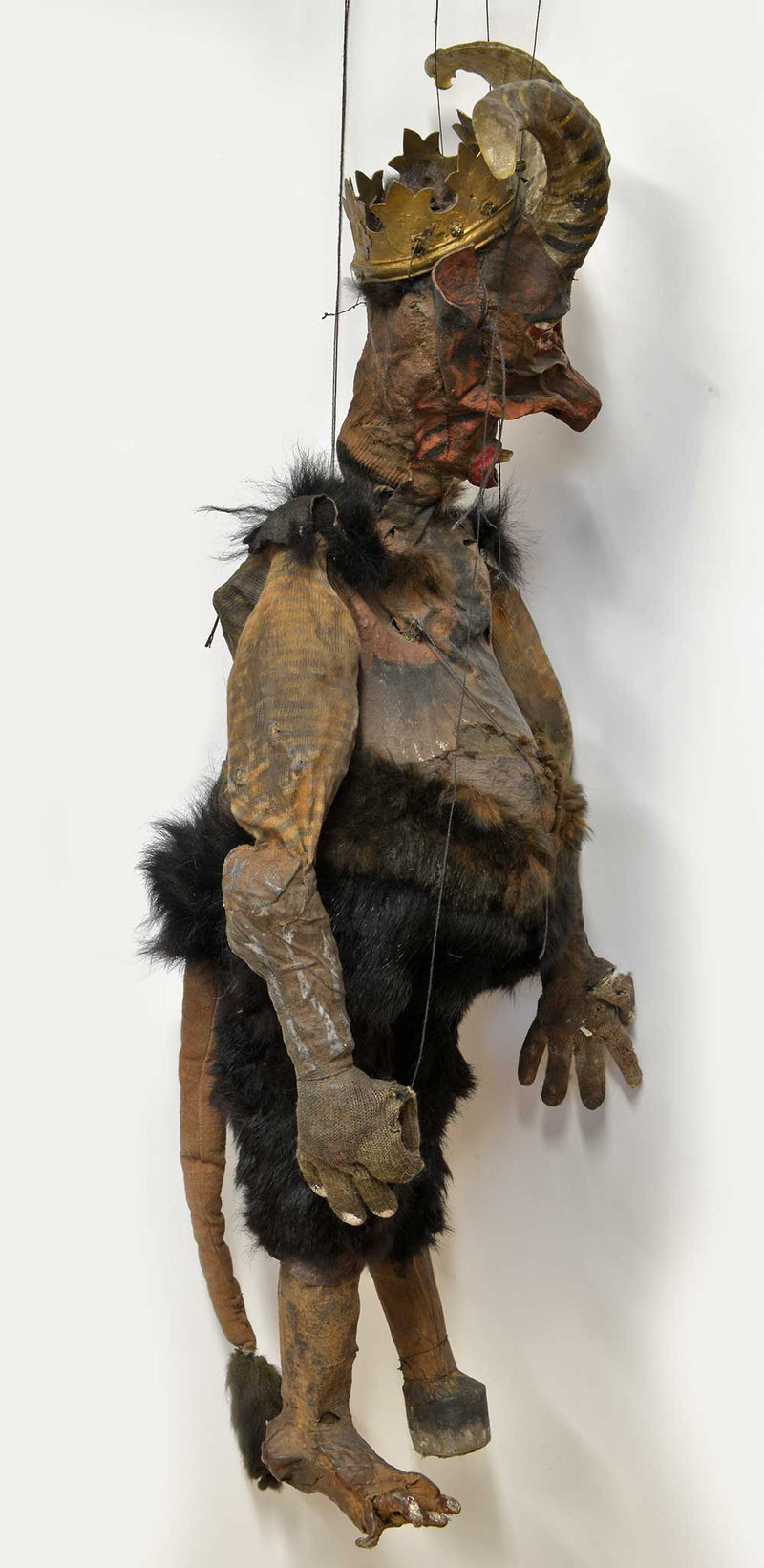Extraordinaire marionnette tchèque Devil King faite à la main
