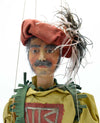 Antique carved Czech drummer/soldier puppet