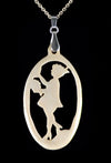 Antique fairytale bone pendant. 1920s old/new stock vintage bone jewelry
