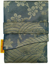 Dark Blue & Bronze Metallics - Japanese vintage silk foldover pouch