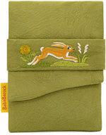 Little Brown Hare embroidered foldover pouch