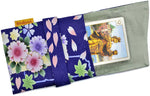 Foldover tarot bag lined in silk, tarot pouch in vintage Japanese kimono, limited edition bags by Baba Studio
