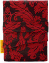 Red & black silk brocade - standard foldover pouch.