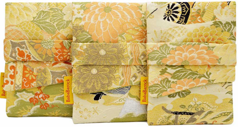 Silk tarot bags, tarot pouches in Japanese obi silk, handmade bag by Baba Studio / BabaBarock