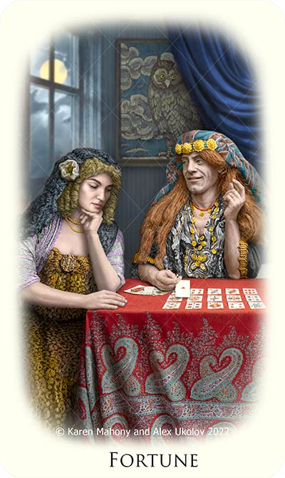 Fortune oracle card, fortune telling deck by Baba Studio / BabaBarock, gypsy cards reading
