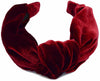 Red headband, velvet knot headbands for weddings, special occasions 