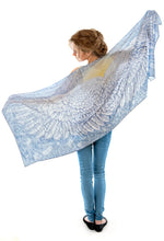 Wings of an Angel, pale version, pure silk-satin scarf/wrap. - Baba Store EU - 1