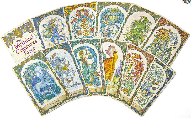 bababarock tarot, tarot cards, fantastic creatures tarot, indie tarot, mythical creatures, unicorns, centaurs