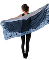 Wings of an Angel, black version, pure silk-satin scarf/wrap. - Baba Store EU - 3