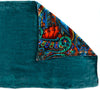 Dragons Dancing, silk velvet scarf.  PEACOCK TEAL back. - Baba Store EU - 4
