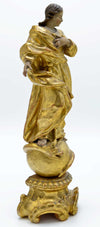 Statue dorée du début du XVIIIe siècle de Maria Immaculata (Alpine)