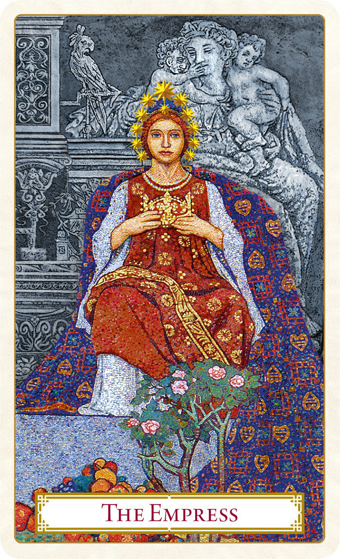 Sgraffito, the Empress tarot card, The Tarot of Prague limited edition deck, tarot cards, tarot deck, prague, magic Prague, Das Tarot von Prag, limited edition tarot