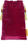 The Unicorn bag. Printed on silk velvet. Burgundy red velvet version.