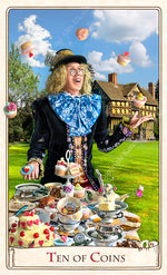 The Alice Tarot, Baba Studio, Alice in Wonderland tarot deck, mad hatter, tea party, Alice tarot cards