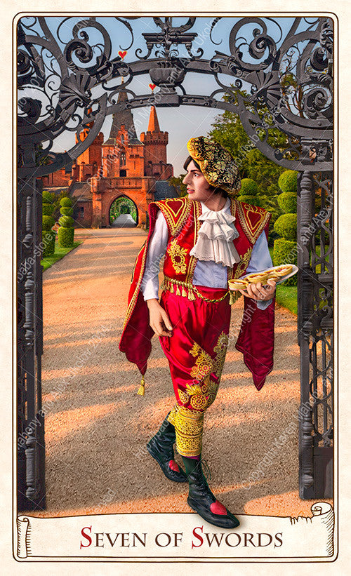 Buy The Alice Tarot online, Alice in Wonderland tarot deck by Baba Studio, tarot cards, knave of hearts