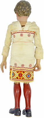 Rare, large carved wooden puppet/marionette. Unusual and quite strange.