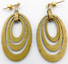 Vintage enamel and gold drop earrings
