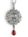 Memento Mori — Sterling silver pendant with garnet drop - Baba Store EU - 1