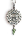 Memento Mori — Sterling silver pendant with moldavite (vltavin) drop - Baba Store EU - 1
