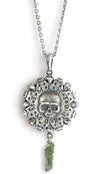 Memento Mori — Sterling silver pendant with moldavite (vltavin) drop - Baba Store EU - 6